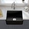 Kibi Pure 24 Fireclay Kitchen Farmhouse Apron Front Single Bowl Sink - Matte Black K2-SF24MB - alternate 9